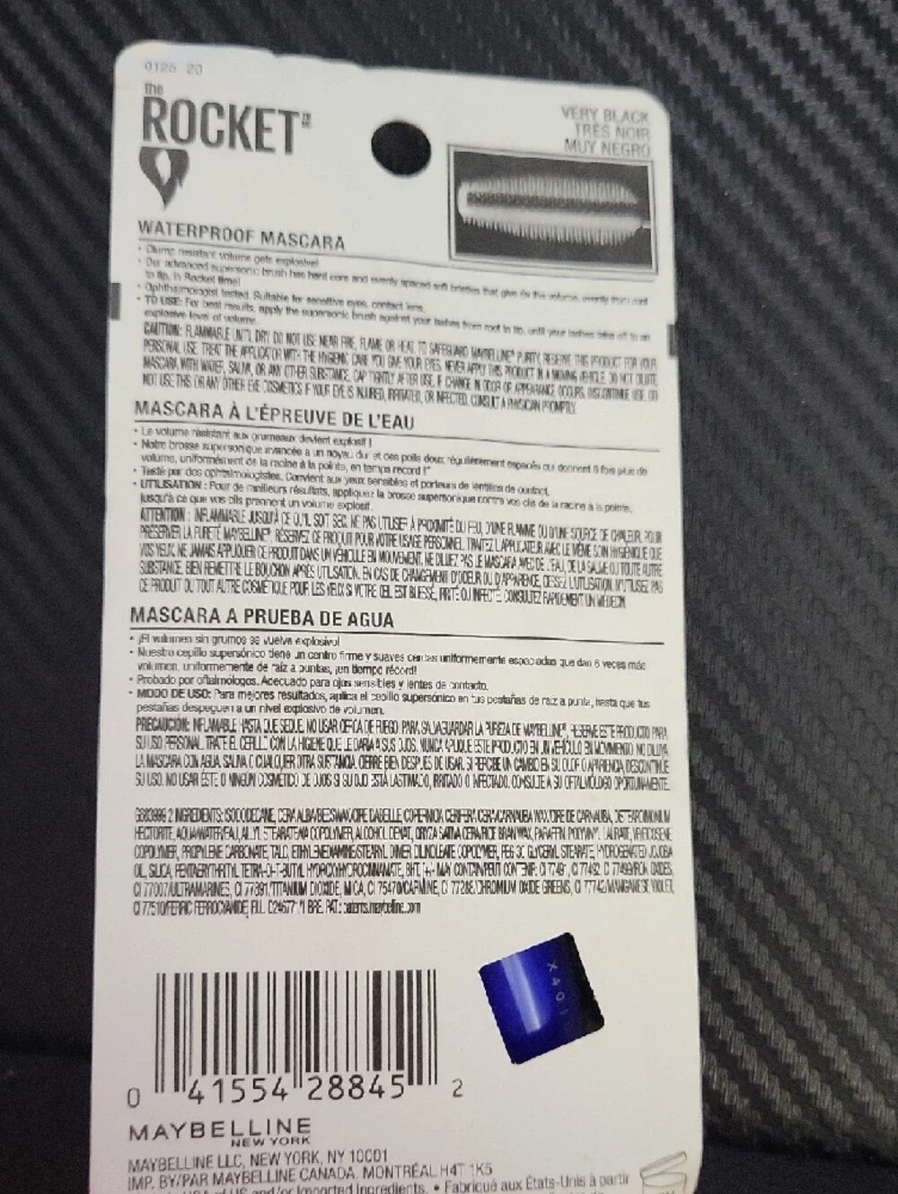 NEW Maybelline The Rocket Volum' Express Mascara - Very Black